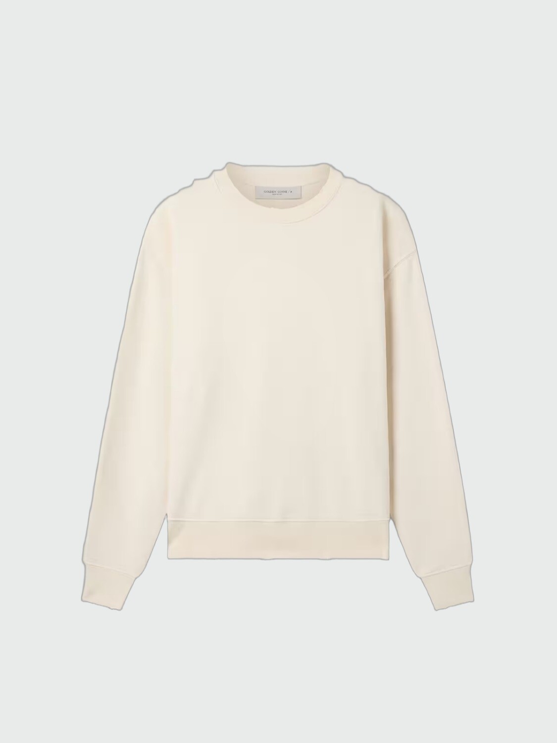GOLDEN GOOSE - BUZO DE ALGODÓN CON LOGO INVERTIDO EN LA ESPALDA Blanco