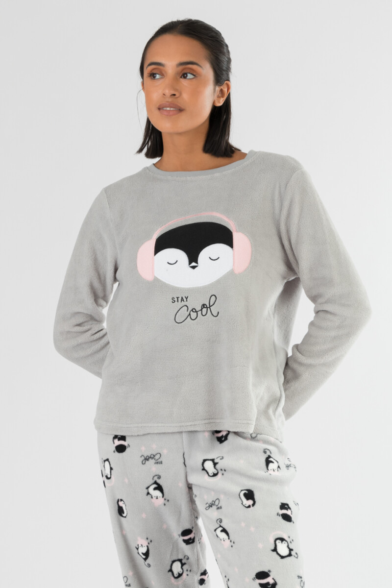 Pijama penguin - Gris 
