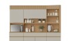 Mueble Modular 4 Cuerpos REALEZA Marron/Gris