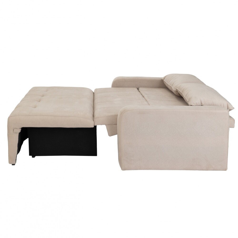 Sofá Cama Amora New con Baúl Beige