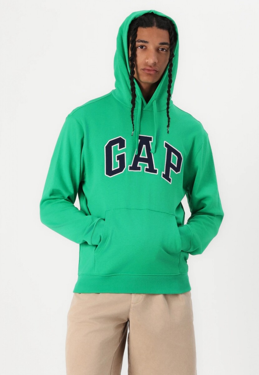 Buzo Canguro Logo Gap Sin Felpa Hombre - Gallant Green 