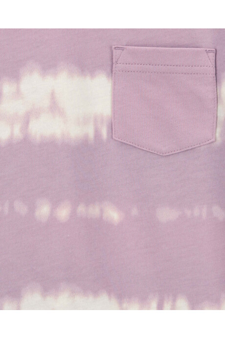 Remera de algodón, manga corta, diseño cloud dye. Talles 2-5T Sin color