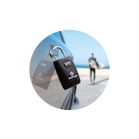 Candado Surflogic - Doble sistema Negro Candado Surflogic - Doble sistema Negro