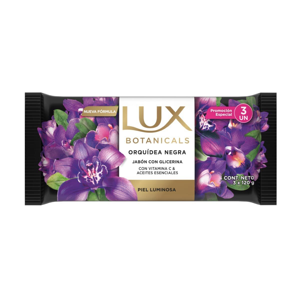 LUX JAB ORQUIDEA NEGRA 3 X 120 GRAMOS 