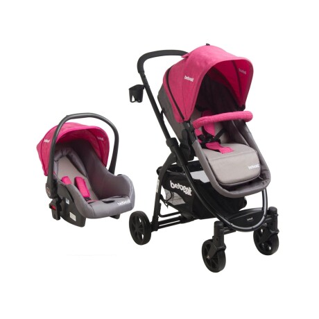 Coche de bebé + silla para auto Bebesit Travel System Alfa Rosa