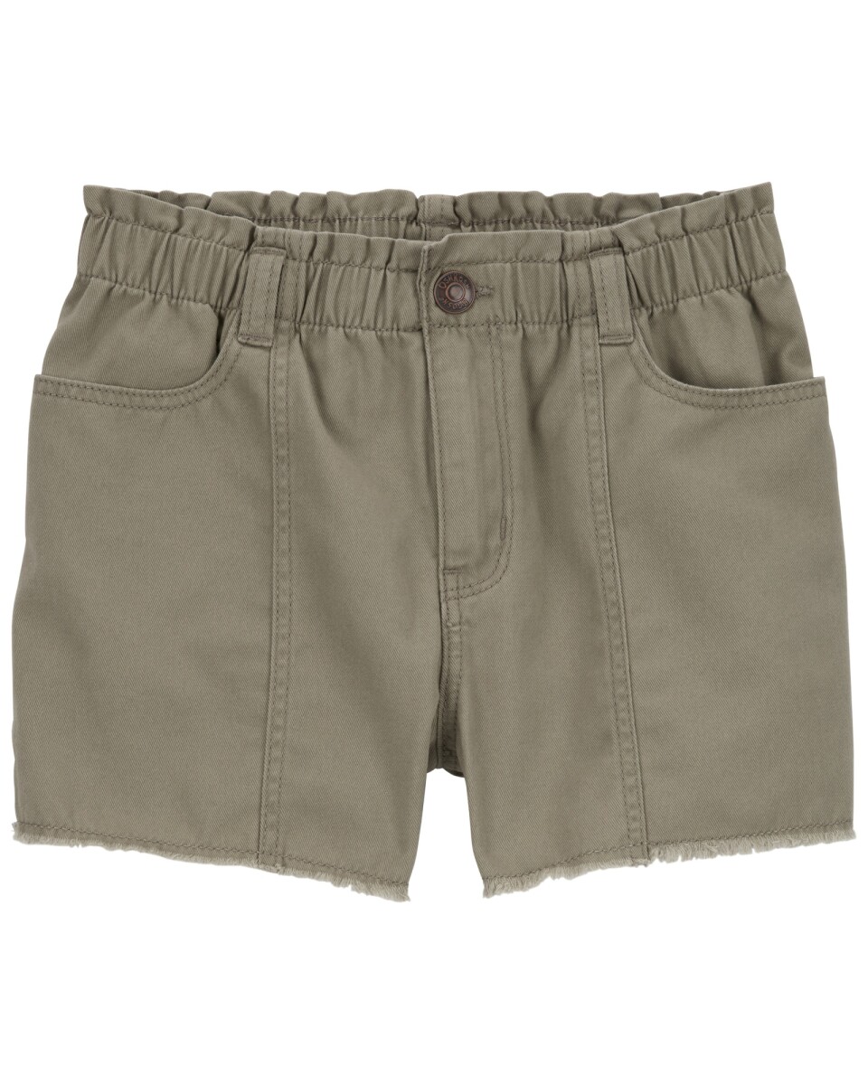 Short de sarga, diseño paperbag 