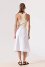 POLLERA MIDI WHITE Blanco