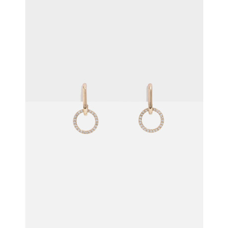 Argollas Con Cubic Dorado