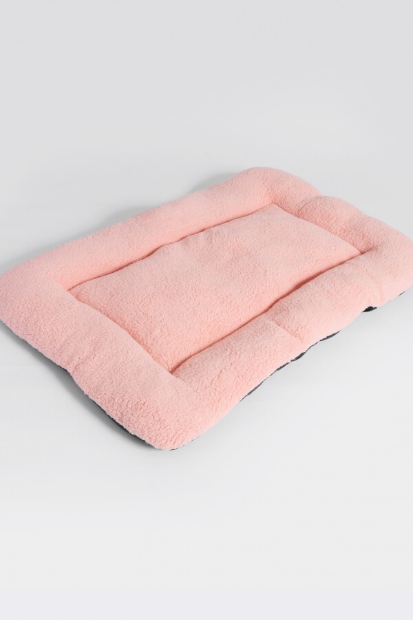Cucha cama corderito para mascota rosa