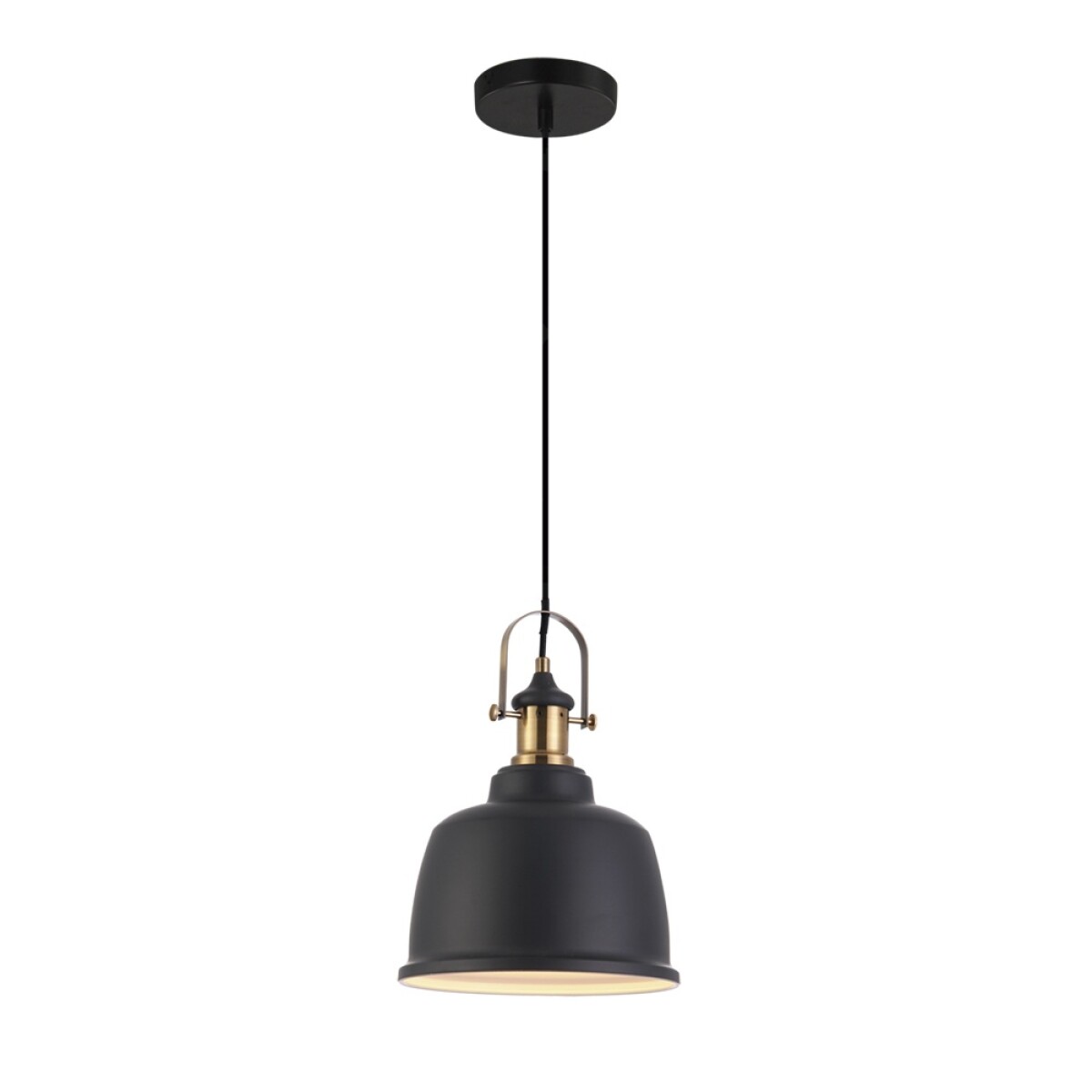 COLGANTE AMBAR NEGRO 1L E27 CHAPA NEGRO 