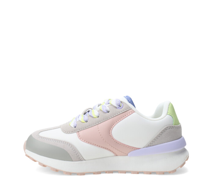 Championes de Niña MINI Miss Carol BAMBEA de colores Blanco - Gris