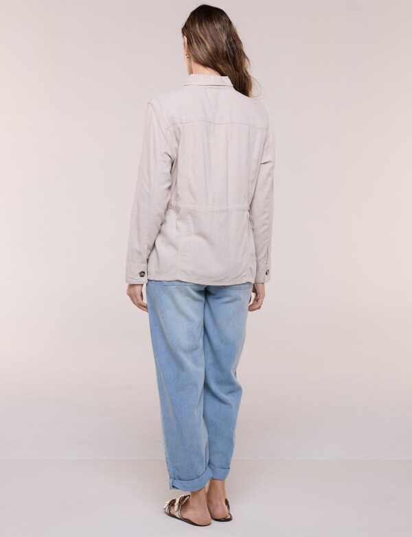 Sobrecamisa Utilitaria Con Cordón Ajustable BEIGE