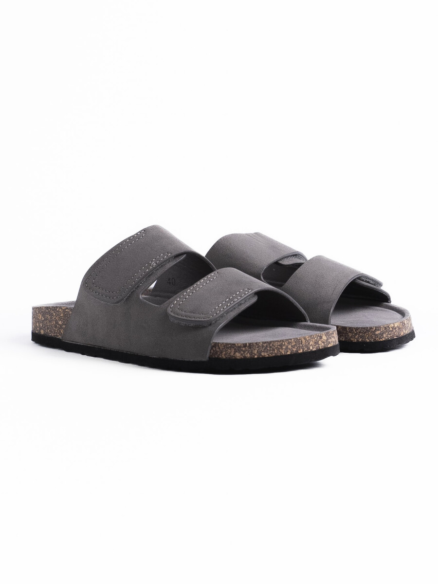 Sandalia Cuero Marruecos - Gris 