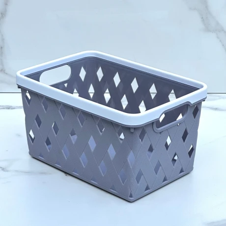 Canasto Organizador Tramado Polipropileno Alto 12cm x Ancho 15cm x Largo 22cm Canasto Organizador Tramado Polipropileno Alto 12cm x Ancho 15cm x Largo 22cm