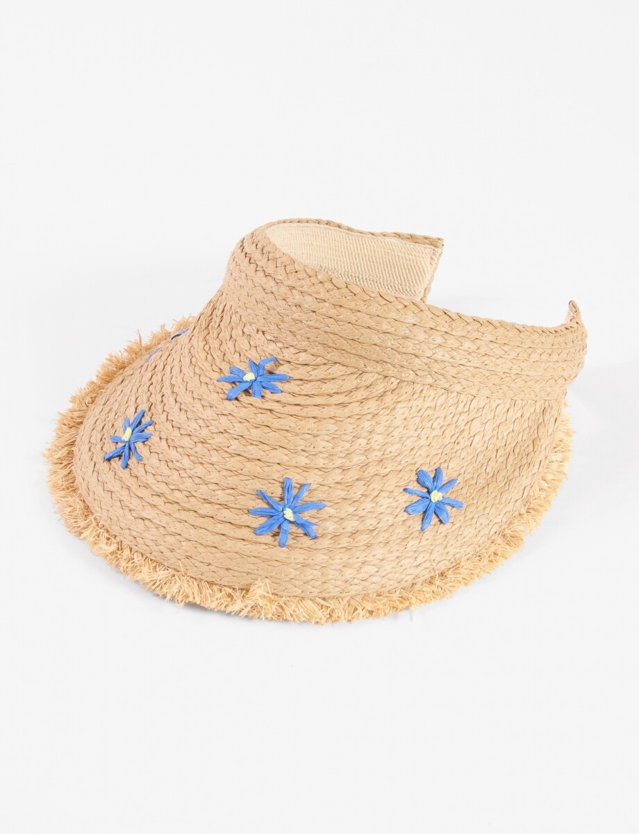 Visera flor bordada - beige 