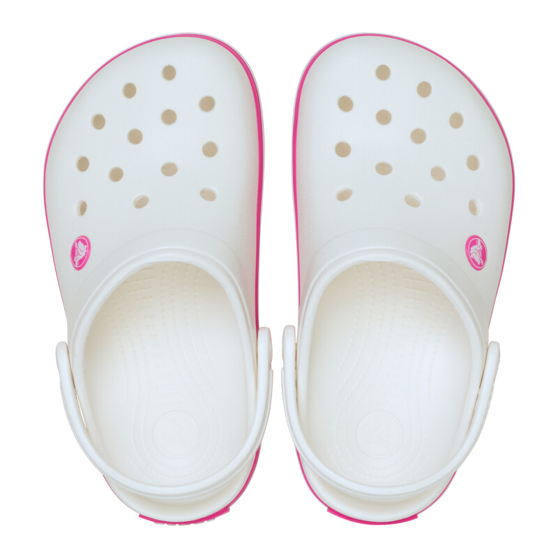 Zuecos Crocs Band Clog Kids C de Niños - 207005 Blanco-rosado