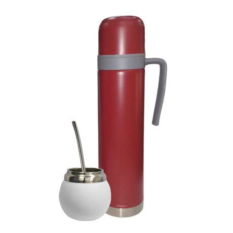 Set Ac.Inox Termo 750ml +mate lavable 120ml +bombilla regalo Blanco