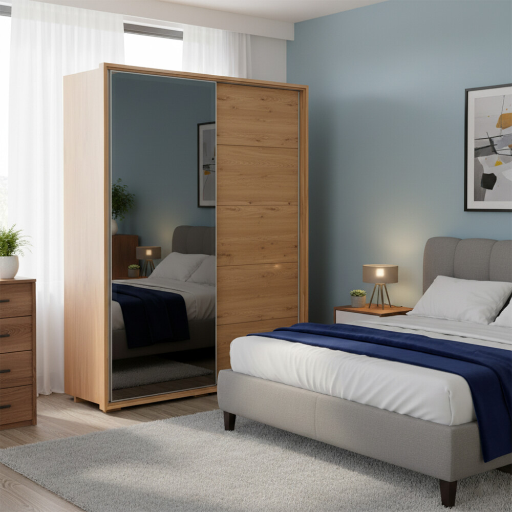 Ropero 2 puertas corredizas Reflecta 1.8 Marrón