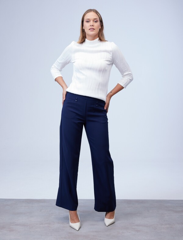 Pantalon Wide Leg AZUL