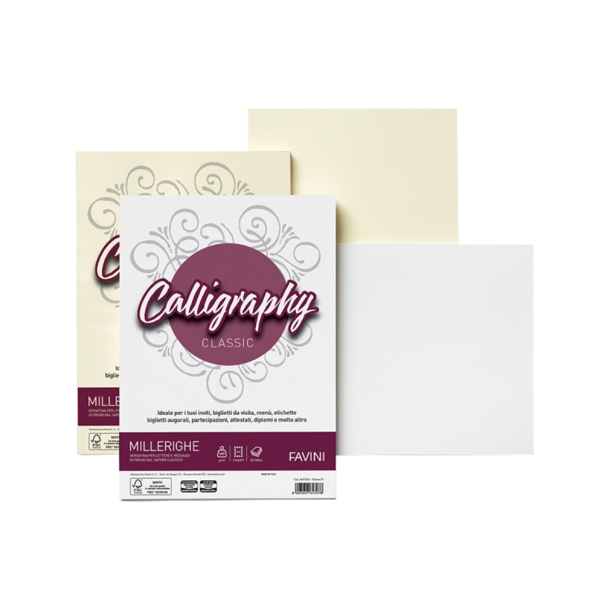 Hoja A4 Favini Calligraphy Millerigue - 100 g 