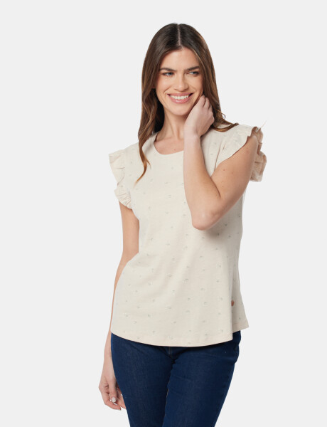 REMERA ESTAMPADA Beige