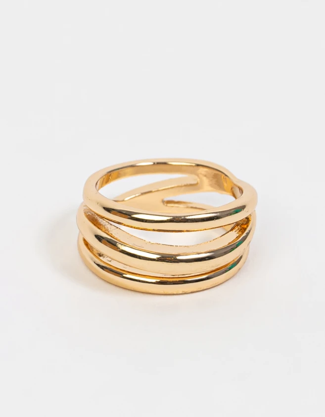 Anillos Medianos y Grandes De metal Anillo Mediano De Metal - Dorado