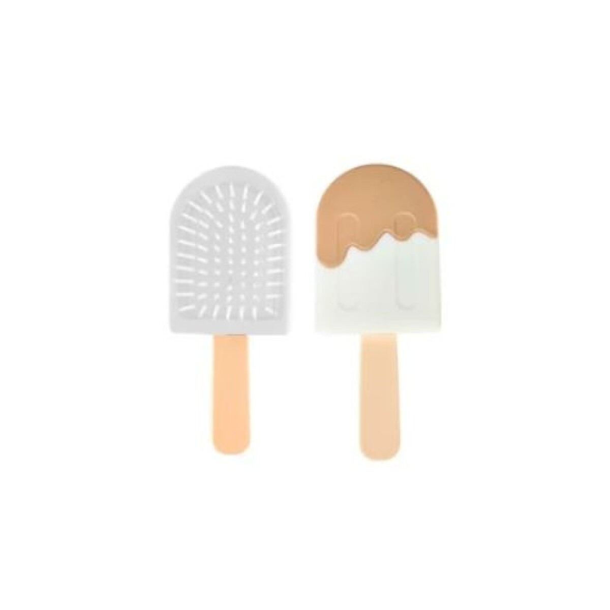 Peine cepillo helado palito - Blanco 