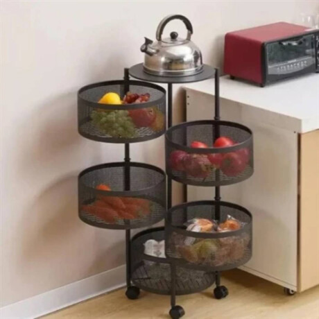 Organizador frutero 4 compartimentos Negro