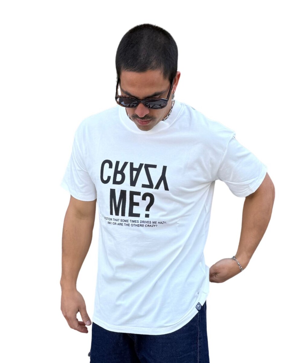 Remera Crazy - Blanco 