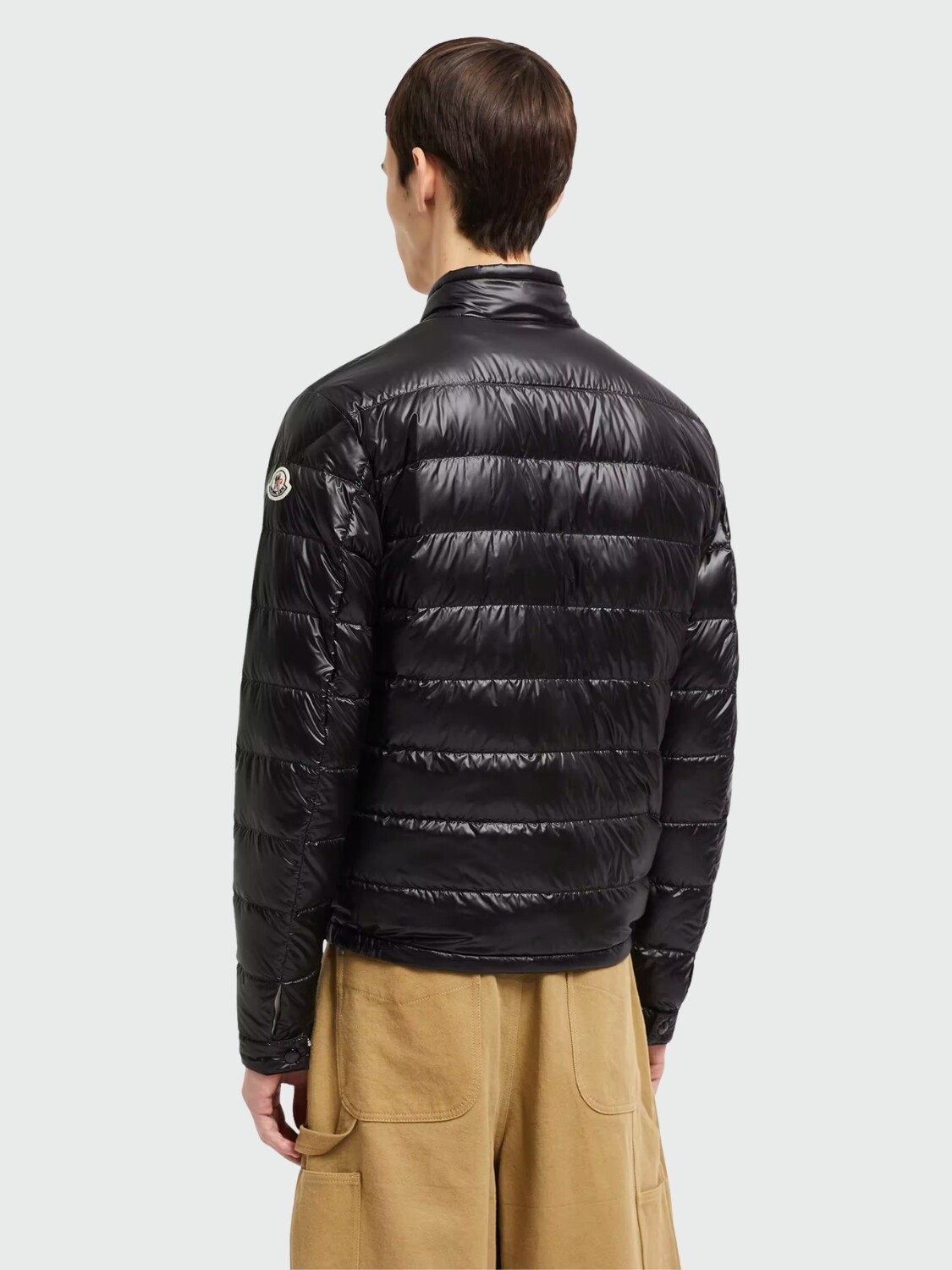 MONCLER - CAMPERA CORTA ACORUS DE PLUMAS Negro