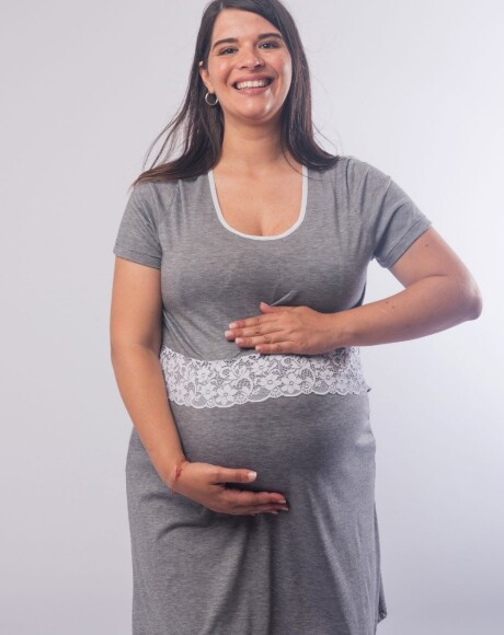 Camisón Maternal Martina Negro