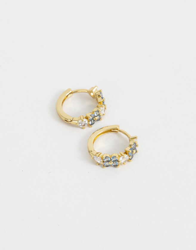 Aros Argollas Premium Silver Aros Argollas Bañado En Oro - Dorado