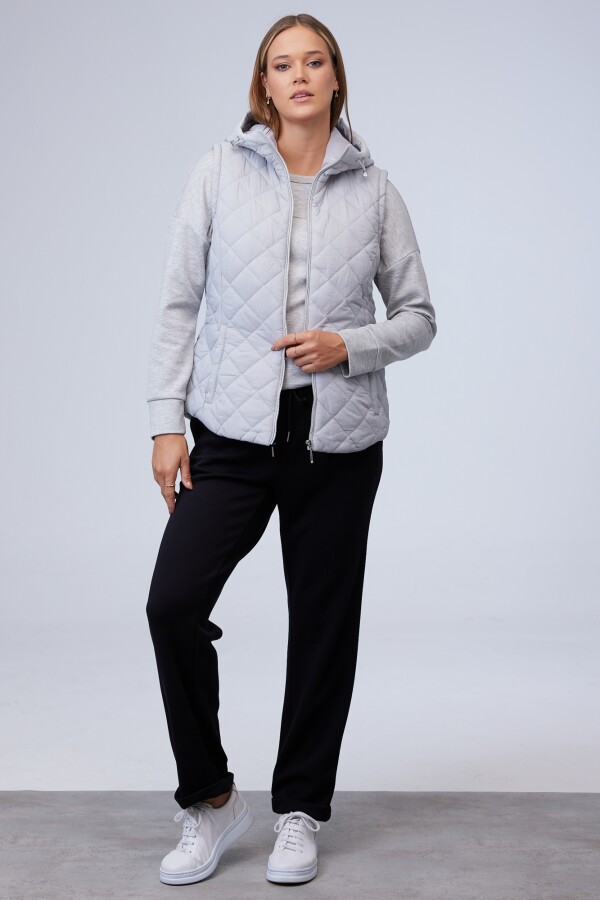 Campera & Chaleco GRIS CLARO