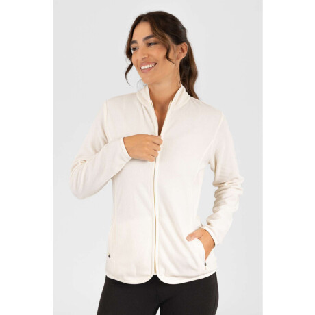 Campera polar mujer beige Beige