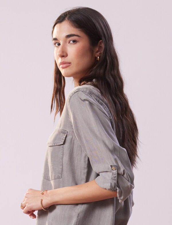 Camisa Tencel GRIS