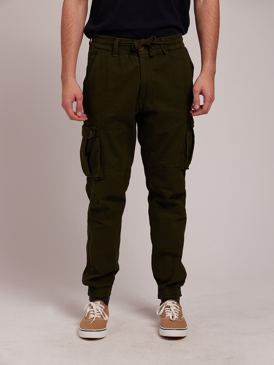 PANTALON CARGO ENCOR DIXIE - Militar 