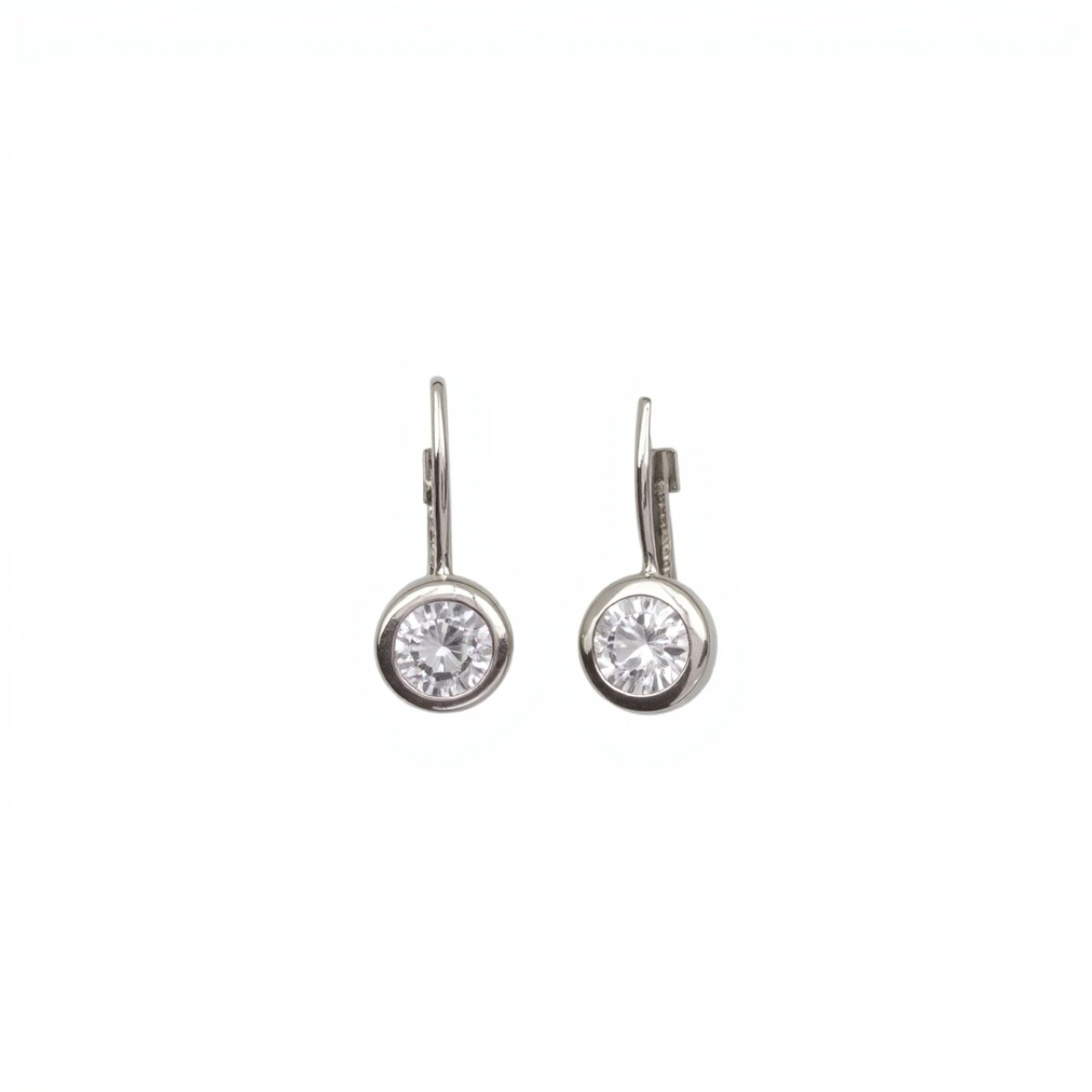 Caravanas Punto de luz-Plata 925-Piedra Zirconia-CA3125 - conpiedra 