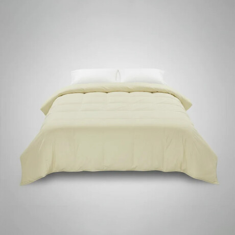 Acolchado Cama King Size Richmond Microfibra Relleno Guata Beige