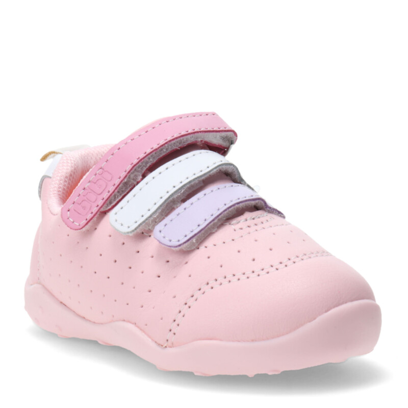 Championes Infantiles Bibi Fisioflex c/Velcro Rosado - Blanco - Lila