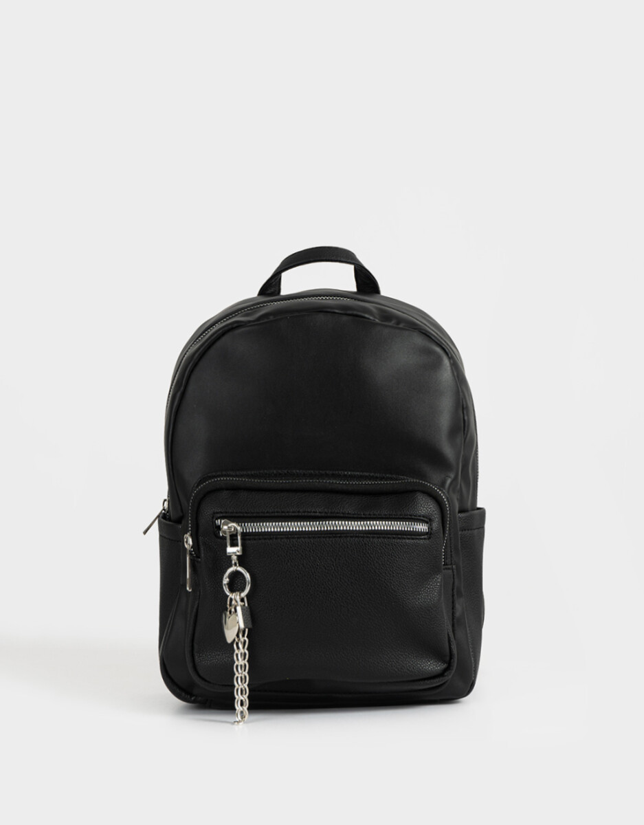 Mochila Con Charm Negro 