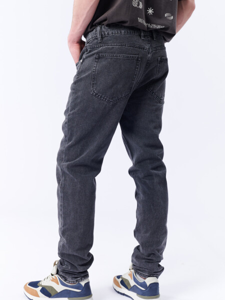 Pantalón jean slim Negro