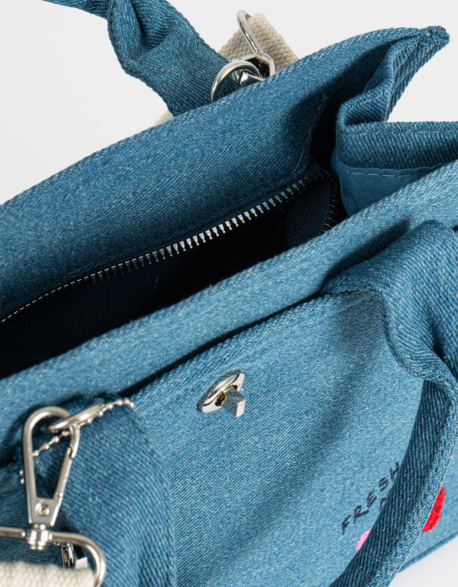 City Cartera City Canvas Playera - Azul Celeste