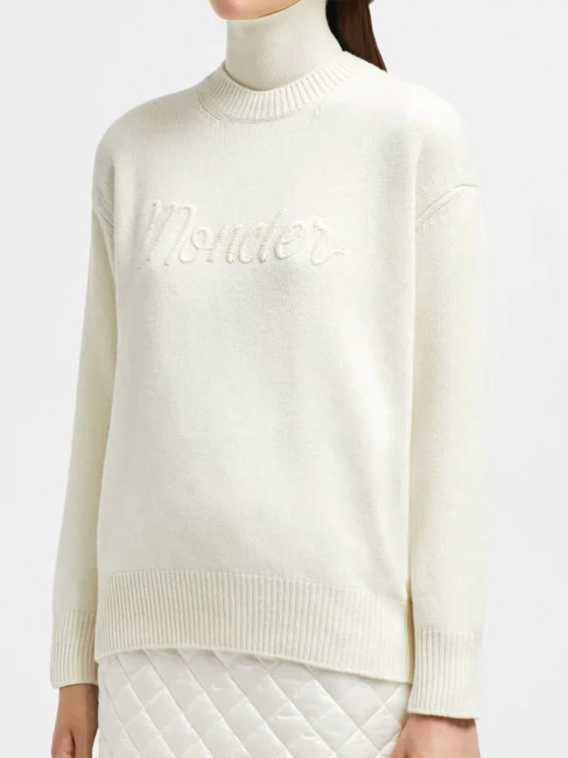 Moncler - Buzo de Lana y Cachemira Bordado 35