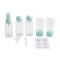 Set Organizador Viaje Cosmetico Frascos Botellas 7 Piezas Color Verde