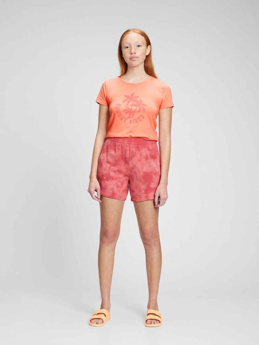 Remera Manga Corta Cuello Redondo Mujer - Sunset Vibes 