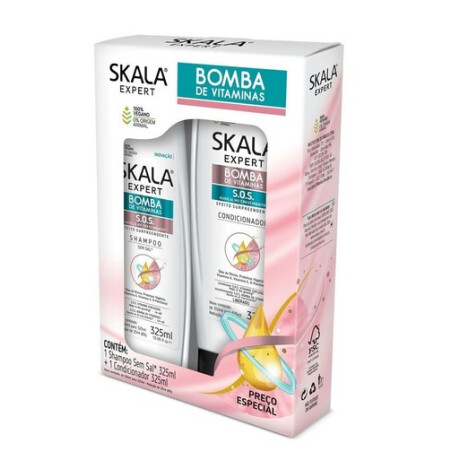 KIT SKALA SHAMPOO 325 ML + ACO 200 ML BOMBA DE VITAMINAS KIT SKALA SHAMPOO 325 ML + ACO 200 ML BOMBA DE VITAMINAS
