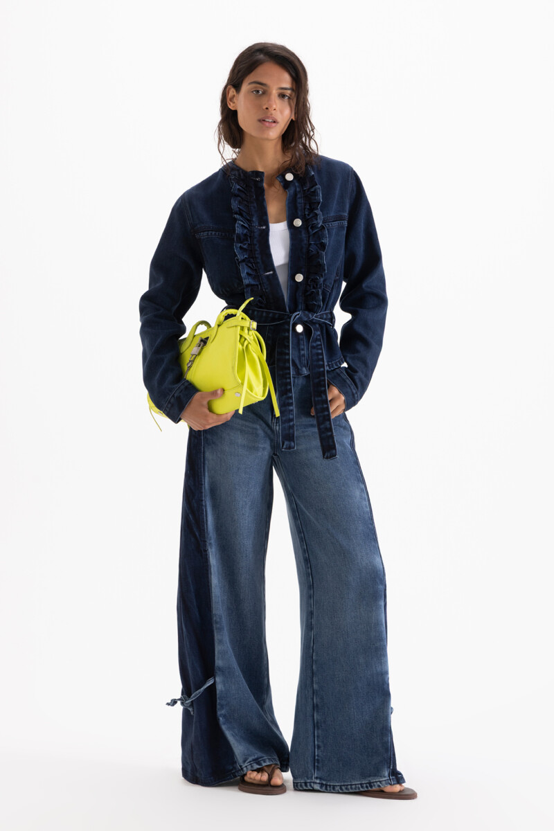 JEANS ROSES BOW Azul