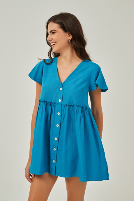 Vestido Kalala Azul Petroleo