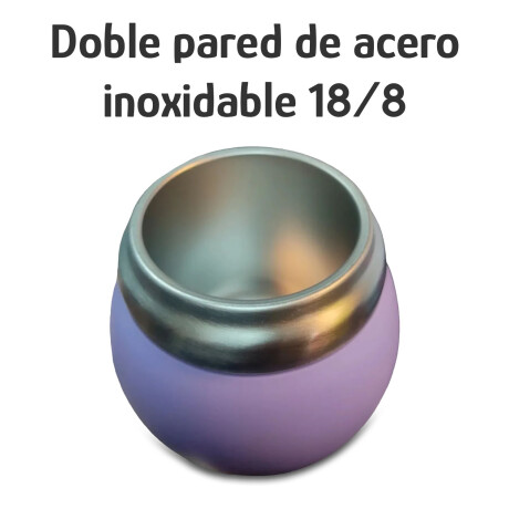 Mate Chico con Doble Pared en Acero Inoxidable 120Ml Comet Lila