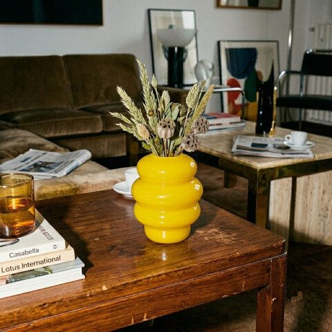 Florero vidrio Ámsterdam Amarillo